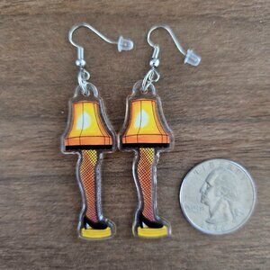 Christmas Leg Lamp earrings from Christmas Story